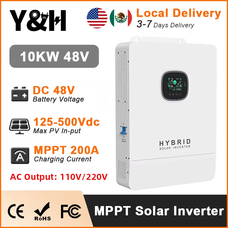 Split Phase Inverter 10Kw 110V 220V - Y&H 10 кВт гибридный солнечный инвертор