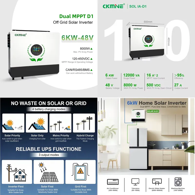 Off Grid Solar Inverter 48V 6000W - Горячая распродажа оптом: солнечный инвертор с