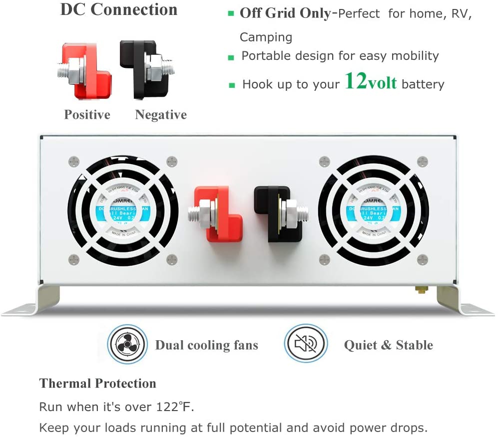 Автономный солнечный инвертор  – обзор и цена Inverter Pure Sine Wave 60Hz 120V 3000W