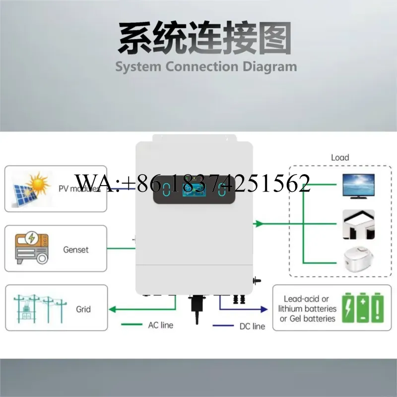 Гибридный солнечный инвертор W – обзор и цена Split Phase Inverter 10Kw 110V 220V