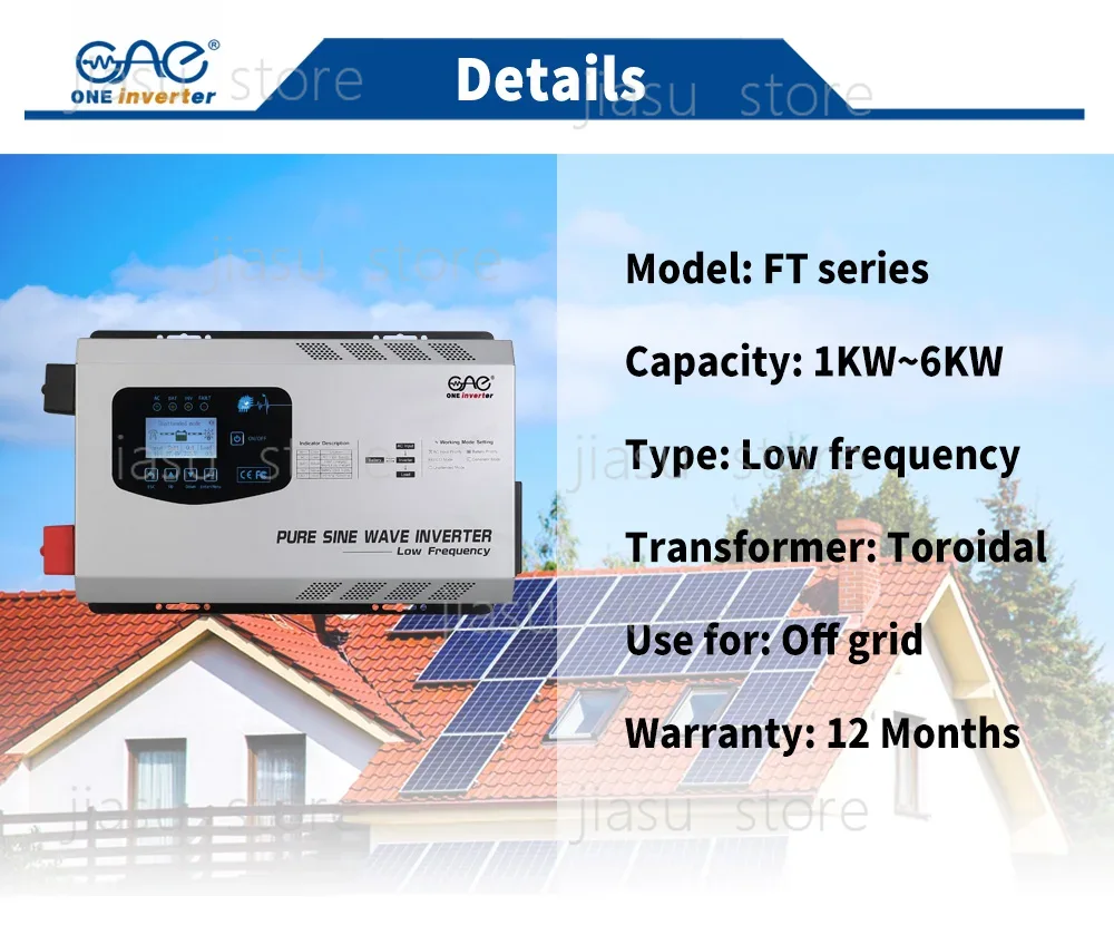 6 кВт солнечный инвертор для б – обзор и цена Off Grid Solar Inverter 48V 6000W