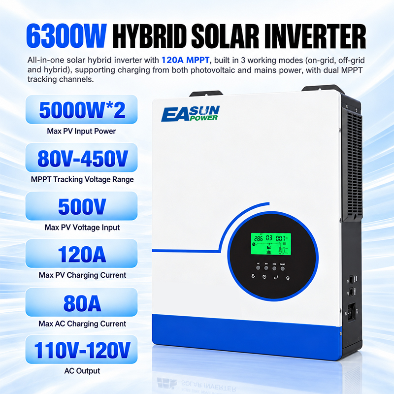 EASUN POWER 6300 Вт – гибридны – обзор и цена Grid Tie Inverter Limiter 2000W